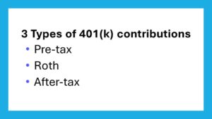 3 types of 401(k) contributions