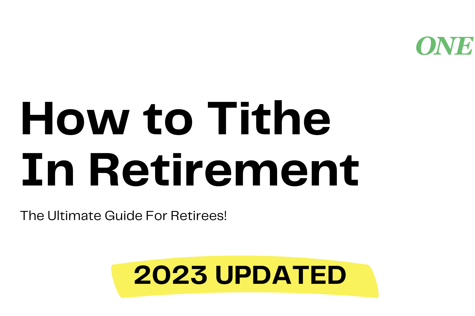 How to tithe in retirement 2023 edition