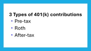 3 types of 401(k) contributions