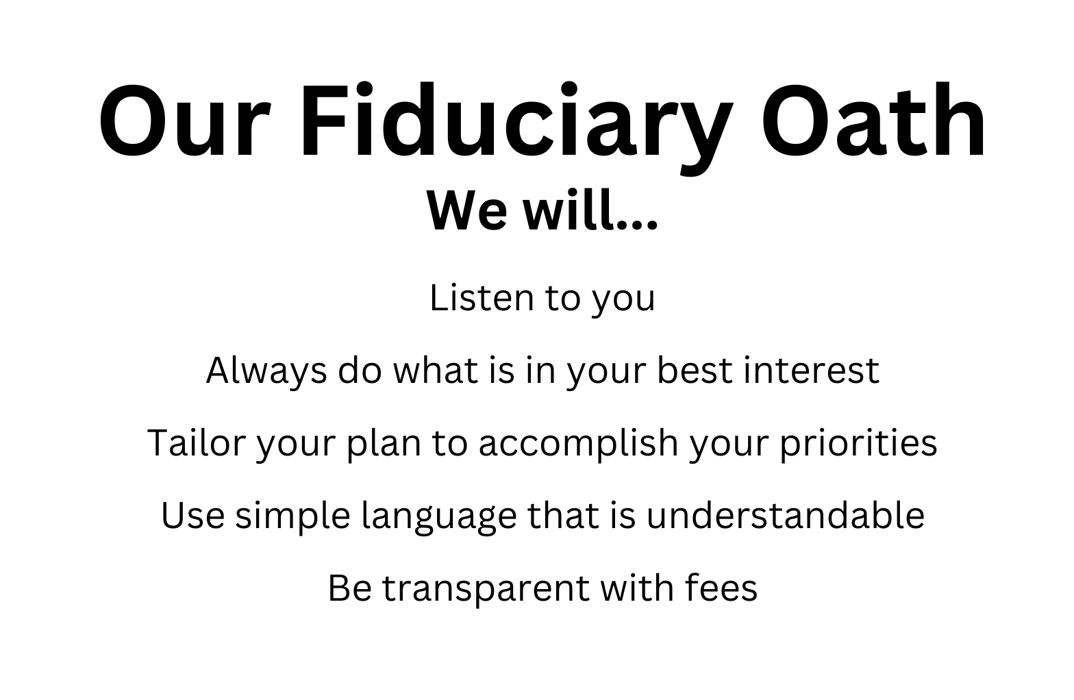 One Degree Advisor fiduciary oath